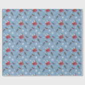 小妖精や小人「くるみ割りの子」冬のパターン ラッピングペーパー (フラット)