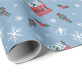 小妖精や小人「くるみ割りの子」冬のパターン ラッピングペーパー (ロールコーナー)