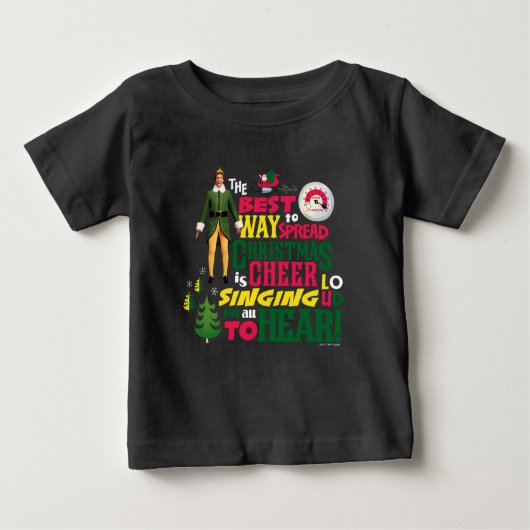 小妖精や小人 |クリスマス応援グラフィック引用文 ベビーTシャツ (正面)