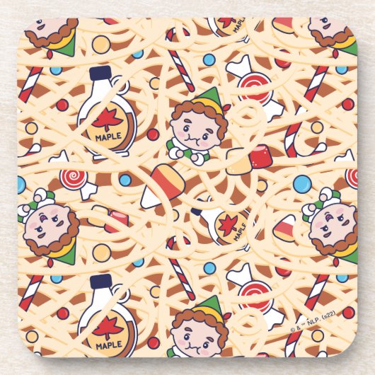 小妖精や小人 |クリスマス応援パターン コースター (正面)