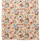 小妖精や小人 |クリスマス応援パターン シャワーカーテン (正面)