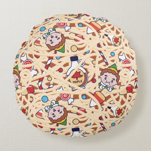 小妖精や小人 |クリスマス応援パターン ラウンドクッション (正面)