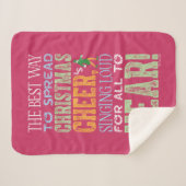 小妖精や小人 |クリスマス応援引用文 シェルパブランケット (正面(横))