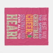 小妖精や小人 |クリスマス応援引用文 フリースブランケット (正面(横))