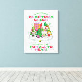 小妖精や小人 |クリスマス最高のを広める方法 キャンバスプリント (インサイチュ (ウッドフロア))