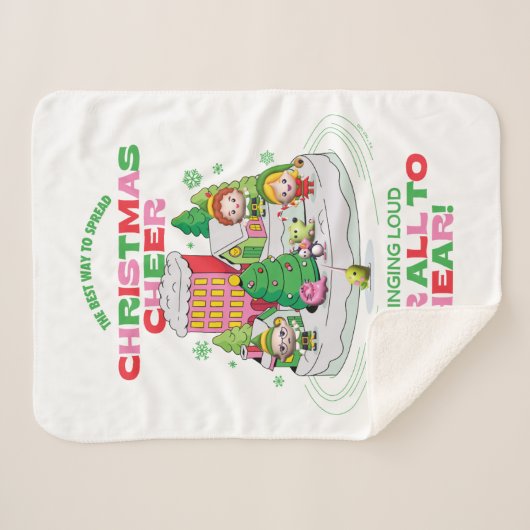 小妖精や小人 |クリスマス最高のを広める方法 シェルパブランケット (正面(横))