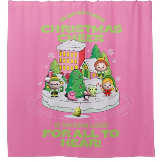 小妖精や小人 |クリスマス最高のを広める方法 シャワーカーテン (正面)
