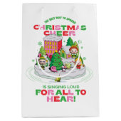 小妖精や小人 |クリスマス最高のを広める方法 ミディアムペーパーバッグ (正面)