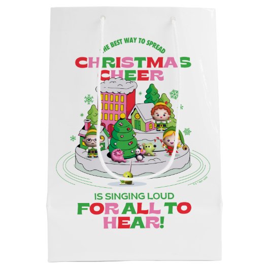 小妖精や小人 |クリスマス最高のを広める方法 ミディアムペーパーバッグ (裏面)