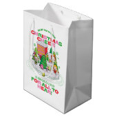 小妖精や小人 |クリスマス最高のを広める方法 ミディアムペーパーバッグ (裏面アングル)