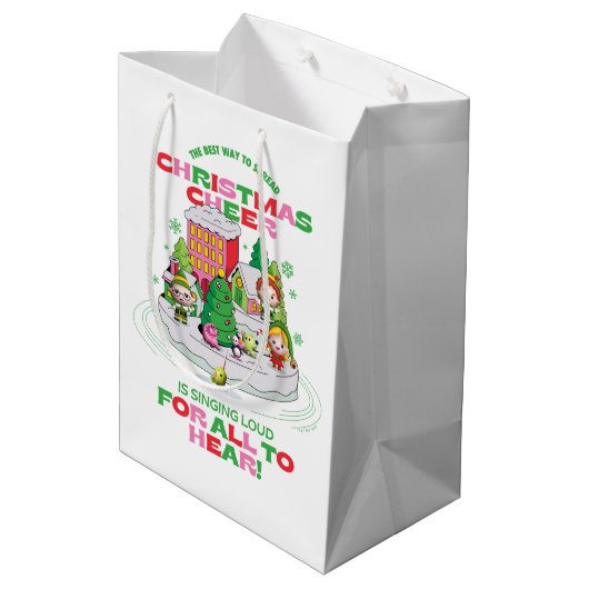 小妖精や小人 |クリスマス最高のを広める方法 ミディアムペーパーバッグ (裏面アングル)