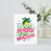 小妖精や小人 コットンの頭付きNinny-Muggins ポストカード (スタンド正面)