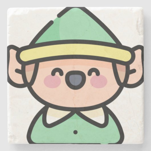 小妖精や小人 ストーンコースター (正面)