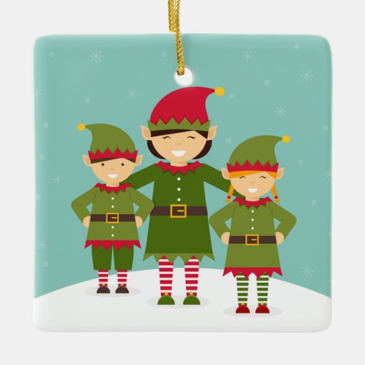 小妖精や小人 セラミックオーナメント (正面)