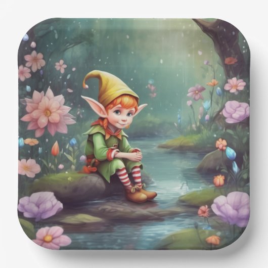 小妖精や小人 ペーパープレート (正面)