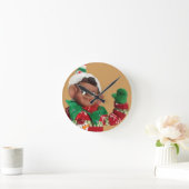 小妖精や小人 ラウンド壁時計 (ホーム)