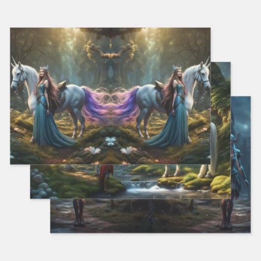 小妖精や小人 ラッピングペーパーシート (セット)