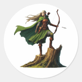 小妖精や小人（弓） ラウンドシール