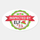 小妖精や小人 楕円形シール (正面)