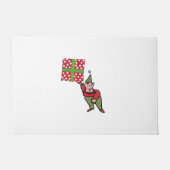 小妖精や小人(水玉模様ギフト形式) ドアマット (正面)