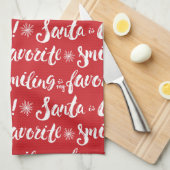 小妖精や小人 |笑顔が私のパタお気に入りのーン キッチンタオル (四つ折り)