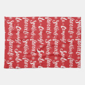 小妖精や小人 |笑顔が私のパタお気に入りのーン キッチンタオル (横)