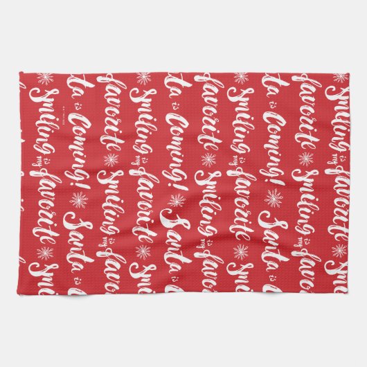 小妖精や小人 |笑顔が私のパタお気に入りのーン キッチンタオル (横)