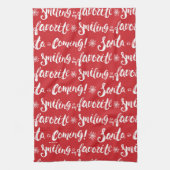 小妖精や小人 |笑顔が私のパタお気に入りのーン キッチンタオル (縦)