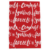 小妖精や小人 |笑顔が私のパタお気に入りのーン ミディアムペーパーバッグ (正面)