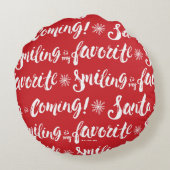 小妖精や小人 |笑顔が私のパタお気に入りのーン ラウンドクッション (裏面)