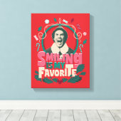 小妖精や小人 – 笑顔は私お気に入りの キャンバスプリント (インサイチュ (ウッドフロア))