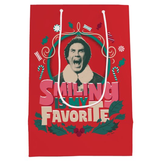 小妖精や小人 – 笑顔は私お気に入りの ミディアムペーパーバッグ (裏面)