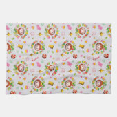 小妖精や小人 | 4つの主要な食品グループのパターン キッチンタオル (横)