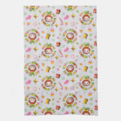 小妖精や小人 | 4つの主要な食品グループのパターン キッチンタオル (縦)