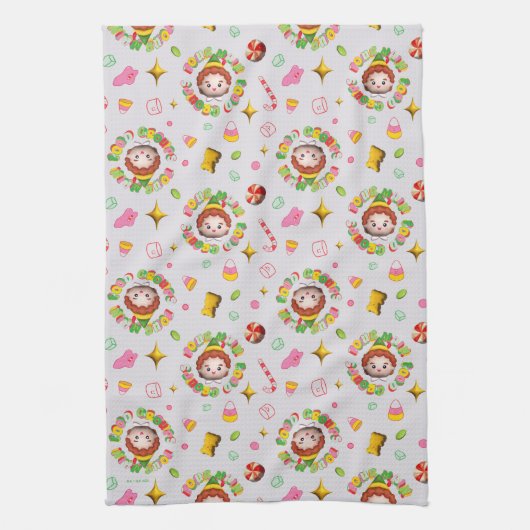 小妖精や小人 | 4つの主要な食品グループのパターン キッチンタオル (縦)