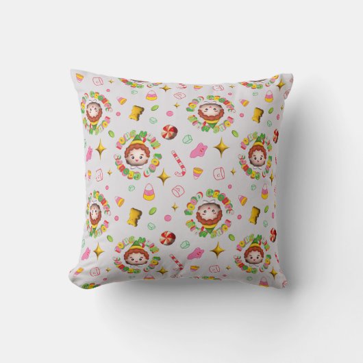 小妖精や小人 | 4つの主要な食品グループのパターン クッション (正面)