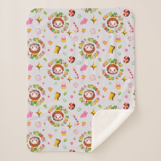 小妖精や小人 | 4つの主要な食品グループのパターン シェルパブランケット (正面)