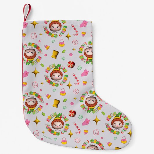 小妖精や小人 | 4つの主要な食品グループのパターン スモールクリスマスストッキング (正面)