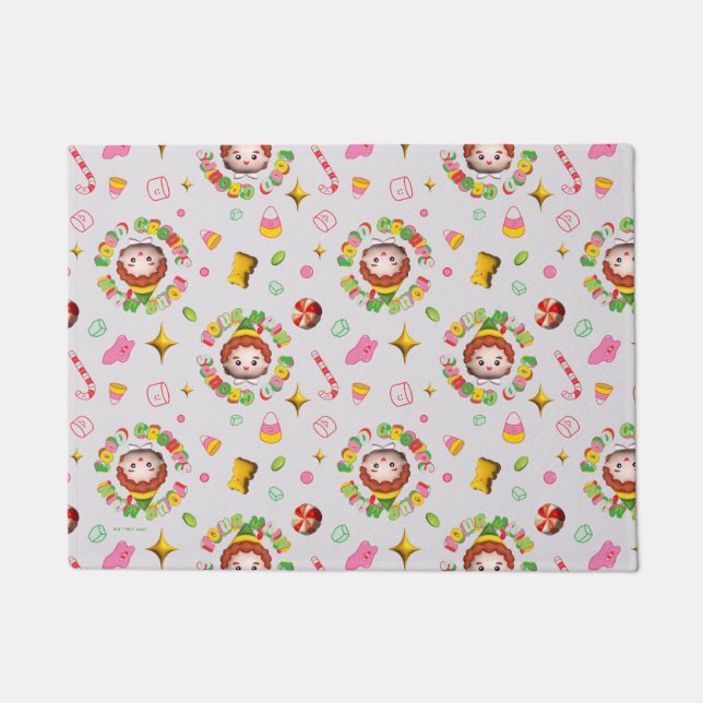 小妖精や小人 | 4つの主要な食品グループのパターン ドアマット (正面)