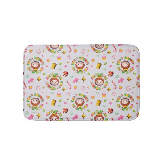 小妖精や小人 | 4つの主要な食品グループのパターン バスマット (正面)