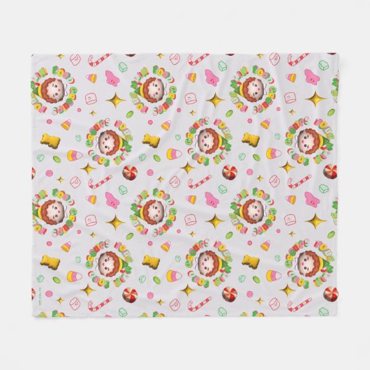 小妖精や小人 | 4つの主要な食品グループのパターン フリースブランケット (正面(横))