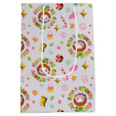 小妖精や小人 | 4つの主要な食品グループのパターン ミディアムペーパーバッグ (裏面)