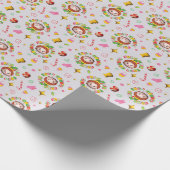 小妖精や小人 | 4つの主要な食品グループのパターン ラッピングペーパー (角)