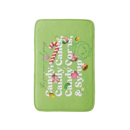 小妖精や小人 | 4つの主要な食品グループ バスマット (正面縦)