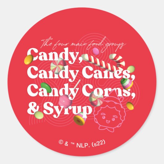 小妖精や小人 | 4つの主要な食品グループ ラウンドシール (正面)