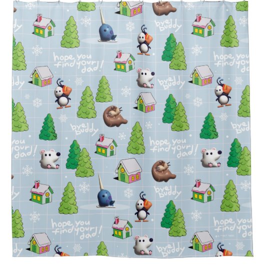 小妖精や小人 | Bye Buddyあなたのパパ シャワーカーテン (正面)