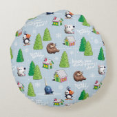 小妖精や小人 | Bye Buddyあなたのパパ ラウンドクッション (裏面)