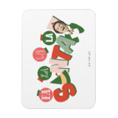 小妖精や小人 Fa La La Santa マグネット (縦)