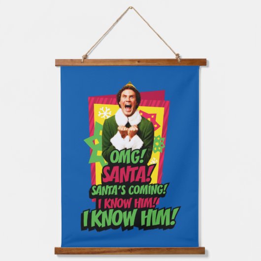 小妖精や小人 | OMG!サンタ！ 吊り下げ型タペストリー (正面)