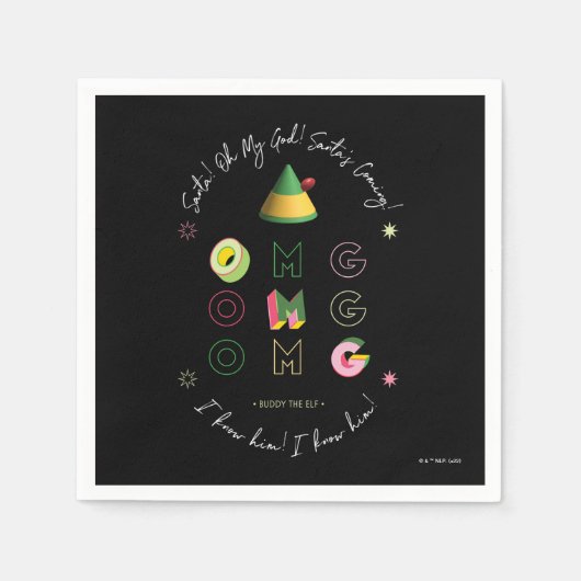 小妖精や小人 | Santa OMG スタンダードカクテルナプキン (正面)